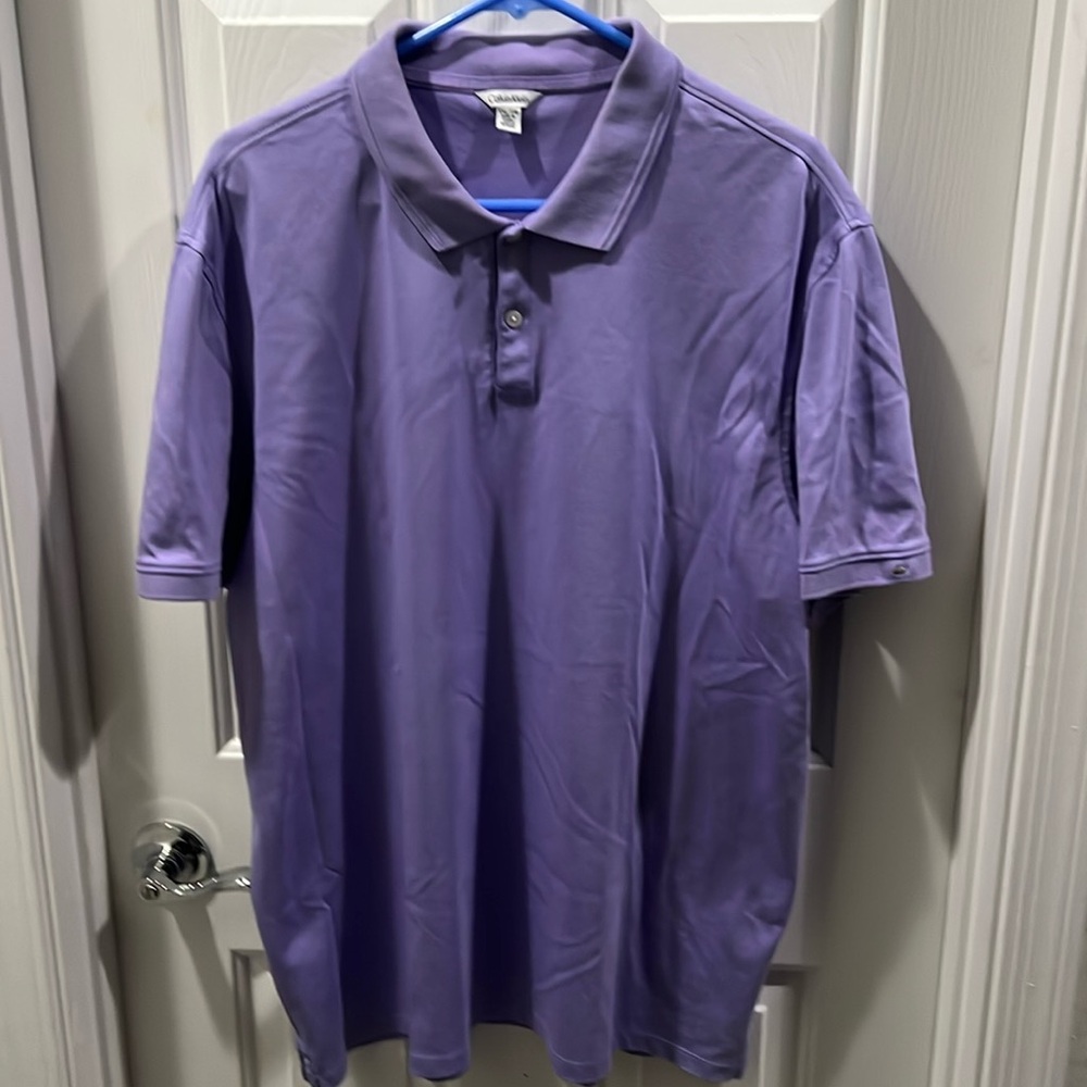 Calvin Klein XXL Purple Short Sleeve Polo